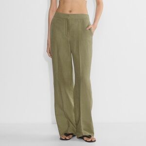 Aritzia Limitless Pant Linen Sun-dried Olive Size 6